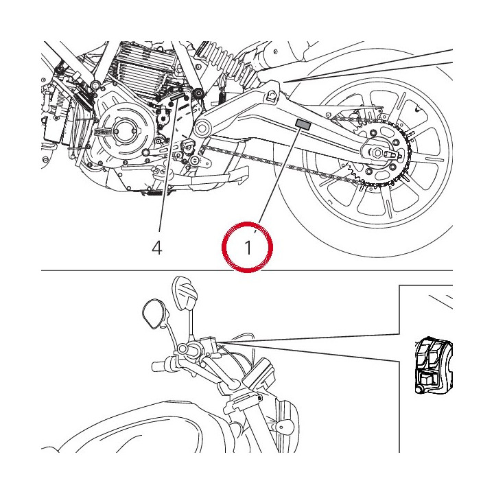 Targhetta pressione E — réf. 43314662A | Ducati Store