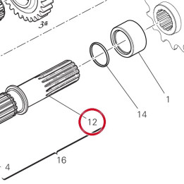 Arbre secondaire 14911191A — réf. 14911191A | Ducati Store