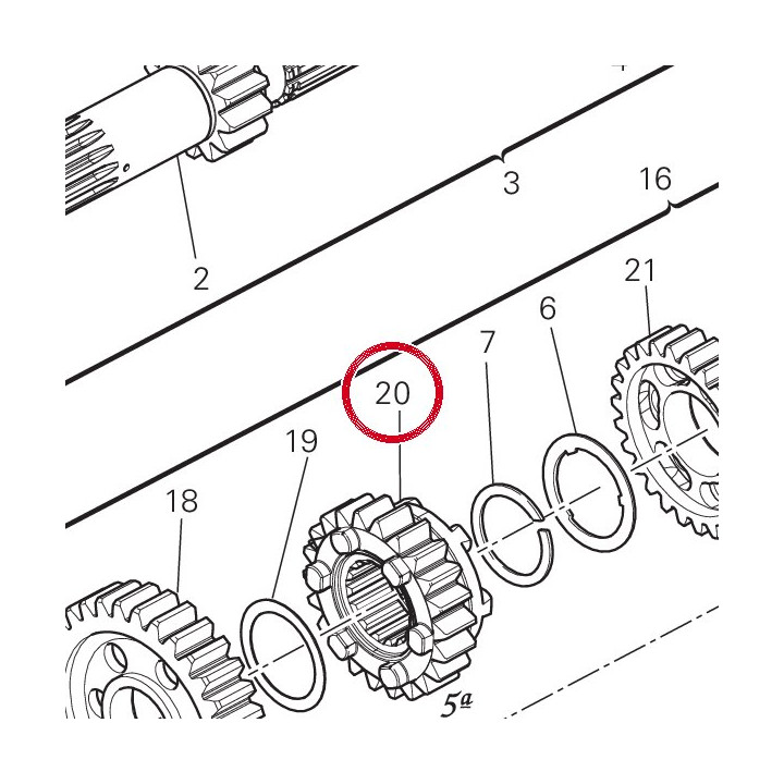 Engrenage entraine 5Me — réf. 17210103C | Ducati Store