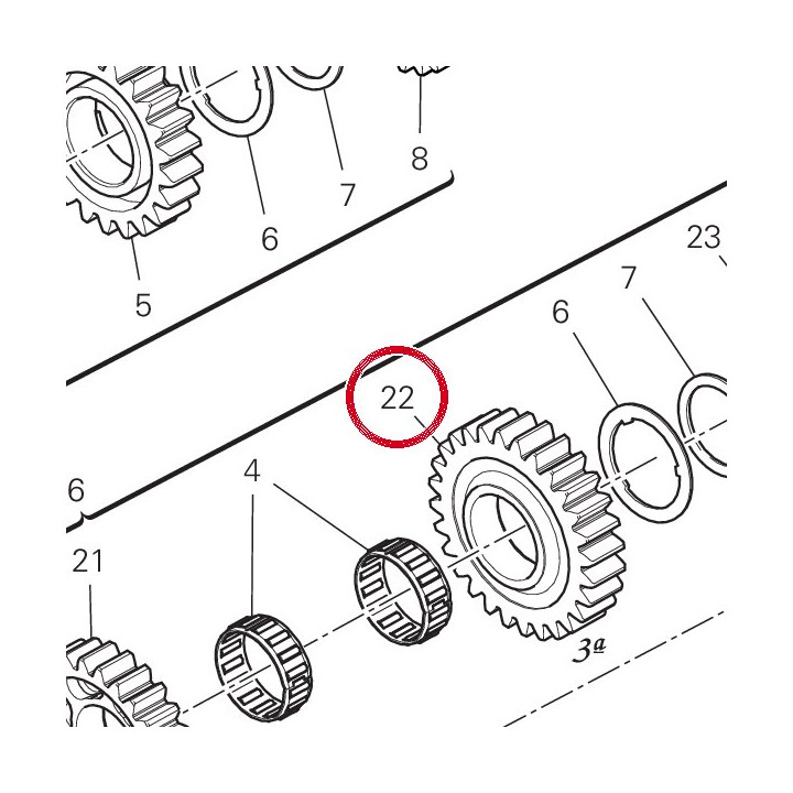 Engrenage entraine 3Eme — réf. 17210081C | Ducati Store
