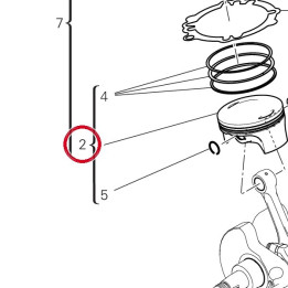 Piston complet 12221651E — réf. 12221651E | Ducati Store