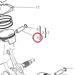 Axe de piston 12112111A — réf. 12112111A | Ducati Store