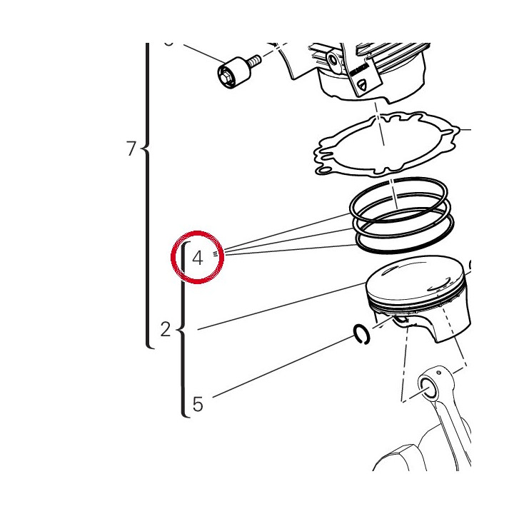 Jeu segments 12120452A — réf. 12120452A | Ducati Store
