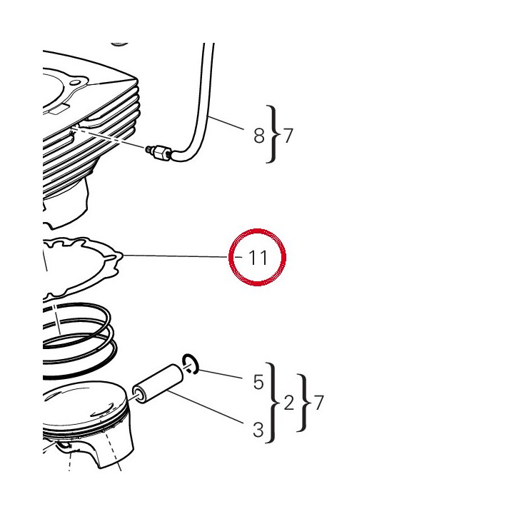 Joint cylindre carter — réf. 78611411A | Ducati Store