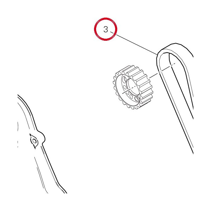 Courroie dentee commande — réf. 73740211A | Ducati Store