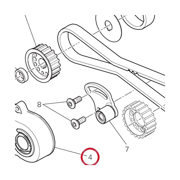 Couvercle de courroie — réf. 24511701BZ | Ducati Store