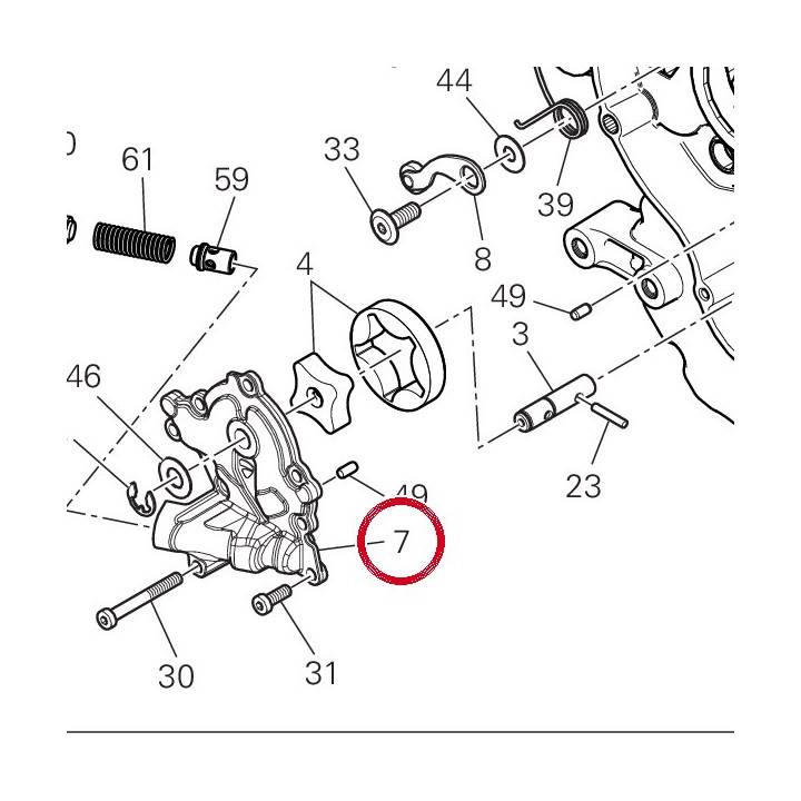 Couvercle pompe huile — réf. 24714612A | Ducati Store