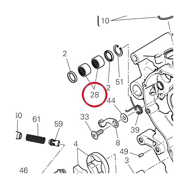 Roulement à aiguilles — réf. 764000004 | Ducati Store