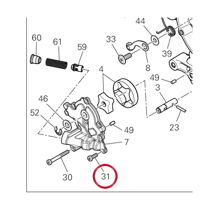 Vis tceir M6X16 77350658B — réf. 77350658B | Ducati Store