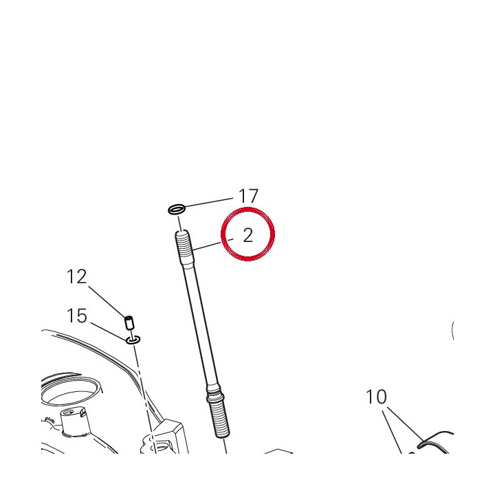 Goujon fixation cylindre — réf. 76611161A | Ducati Store