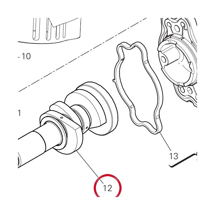 Arbre distribution culasse — réf. 14815671A | Ducati Store