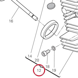 Culasse horizontale — réf. 30122751JB | Ducati Store