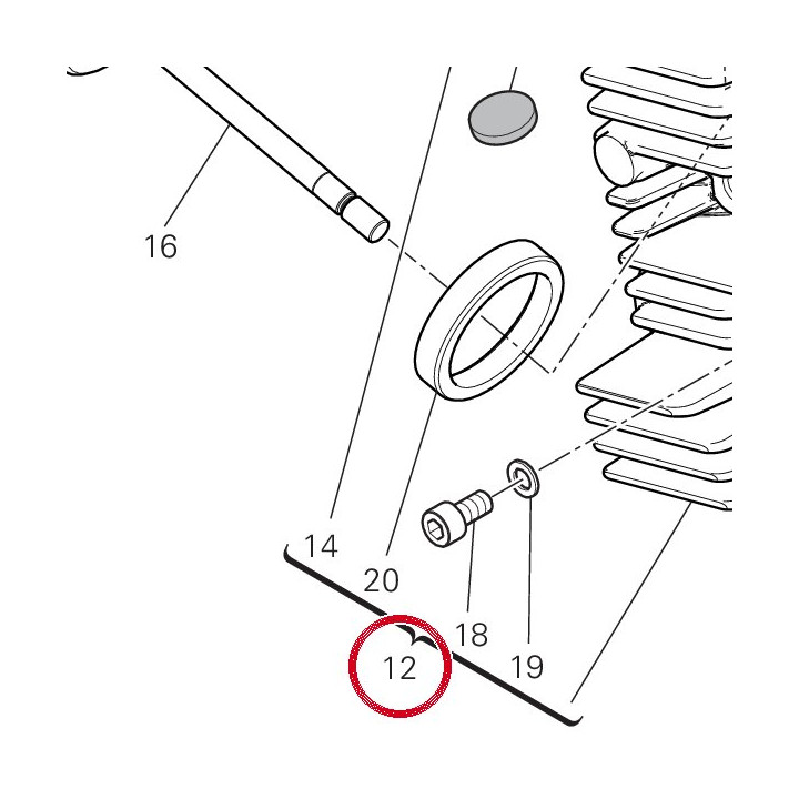 Culasse horizontale — réf. 30122751JB | Ducati Store