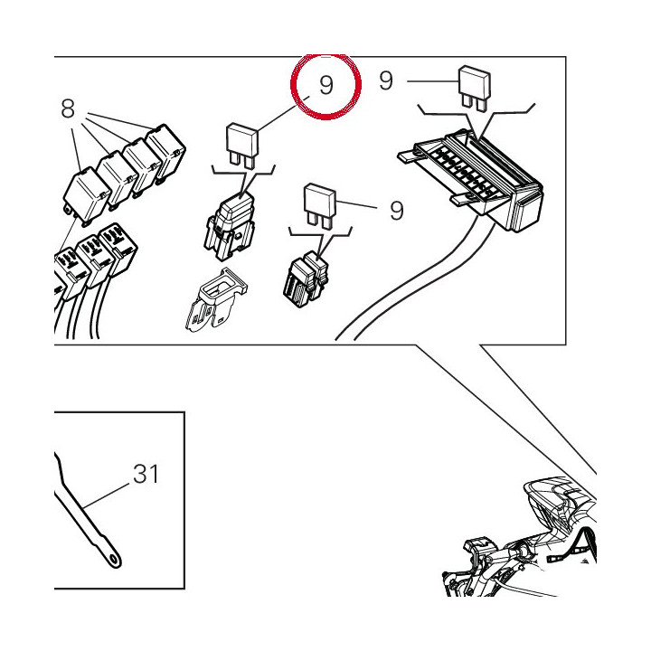 Fusibile 25A 38940261A — réf. 38940261A | Ducati Store