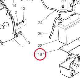 Moquette batterie 86611921A — réf. 86611921A | Ducati Store