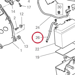 Câble masse batterie — réf. 51310782B | Ducati Store