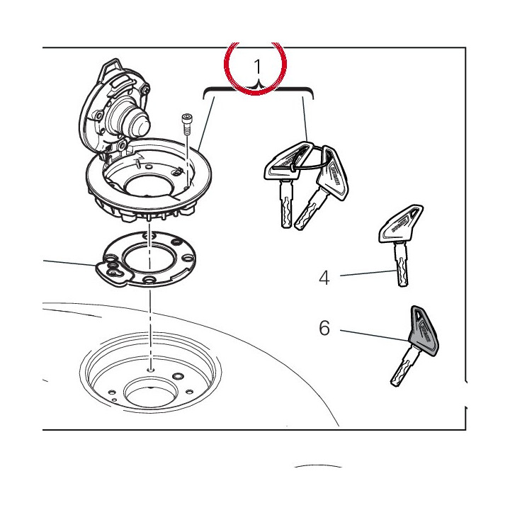 Bouchon de réservoir — réf. 89520481B | Ducati Store
