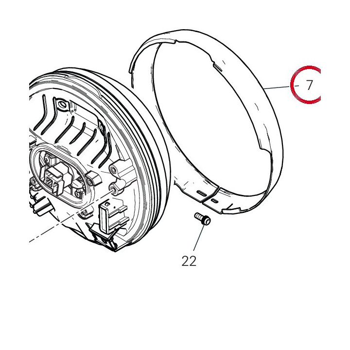 Cache projecteur avant — réf. 46020031AB | Ducati Store