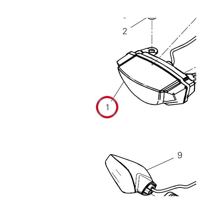 Feu arrière 52510508A — réf. 52510509A | Ducati Store