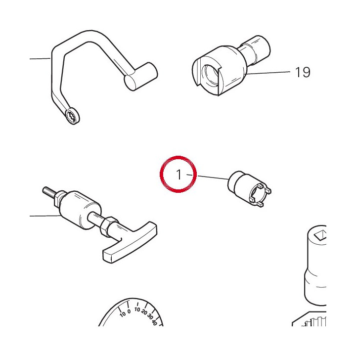 Clé serrage écrou annulaire — réf. 887133406 | Ducati Store