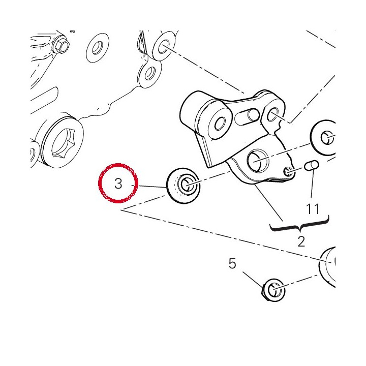 Entretoise 71611661AA — réf. 71611661AA | Ducati Store