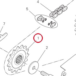 Pignon chaîne D15 44910941A — réf. 44910941A | Ducati Store