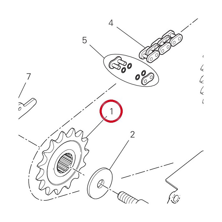 Pignon chaîne D15 44910941A — réf. 44910941A | Ducati Store