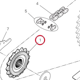 Pignon chaîne Z16 44911061A — réf. 44911061A | Ducati Store