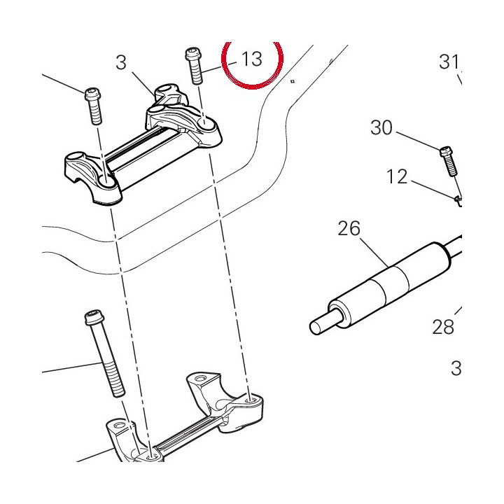 Vis tceif M8X25 77157258B — réf. 77157258B | Ducati Store