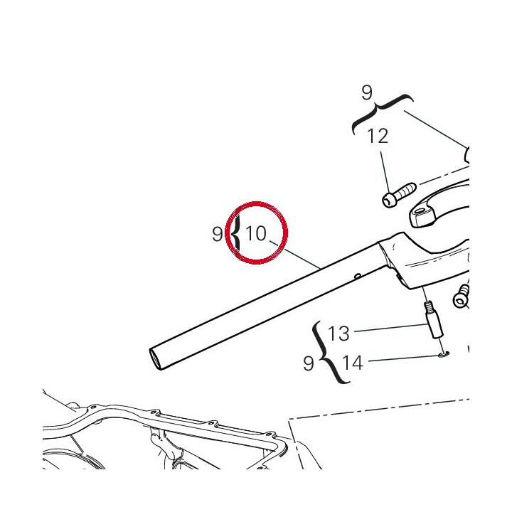 Bracelet guidon droit — réf. 36016473AA | Ducati Store