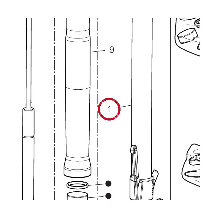 Coulisse droite complète — réf. 34924031A | Ducati Store