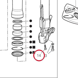 Kit viti piedi stelo — réf. 34924131A | Ducati Store