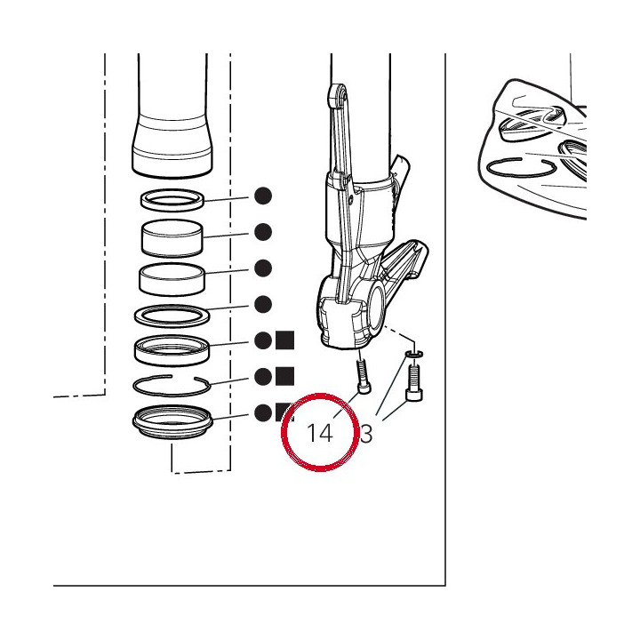 Kit viti piedi stelo — réf. 34924131A | Ducati Store