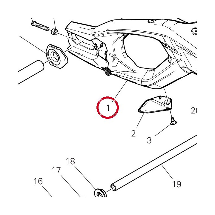 Bras oscillant arrière — réf. 37013962BA | Ducati Store