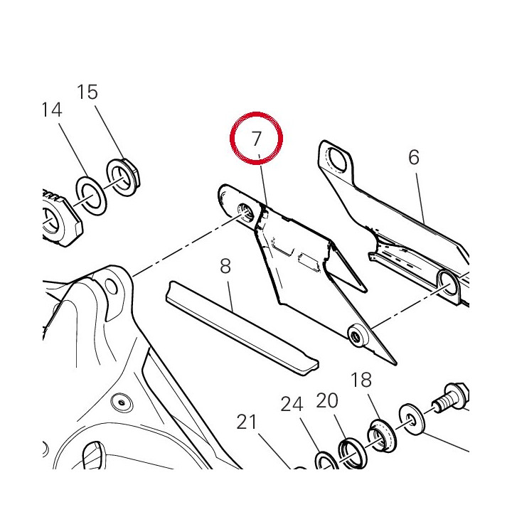 Patin chaîne supérieure — réf. 44713031A | Ducati Store