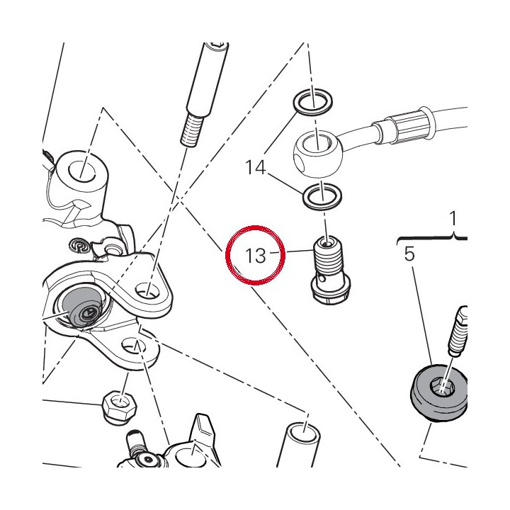 Vis fixation tuyau frein — réf. 77914151A | Ducati Store