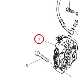 Étrier frein avant droite — réf. 61042281A | Ducati Store