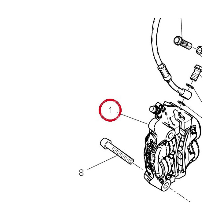 Étrier frein avant droite — réf. 61042281A | Ducati Store