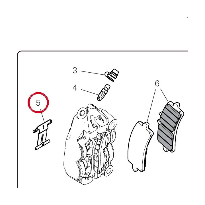 Ressort plaquette frein — réf. 61240371A | Ducati Store