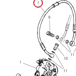 Tuyau frein avant — réf. 61812241A | Ducati Store