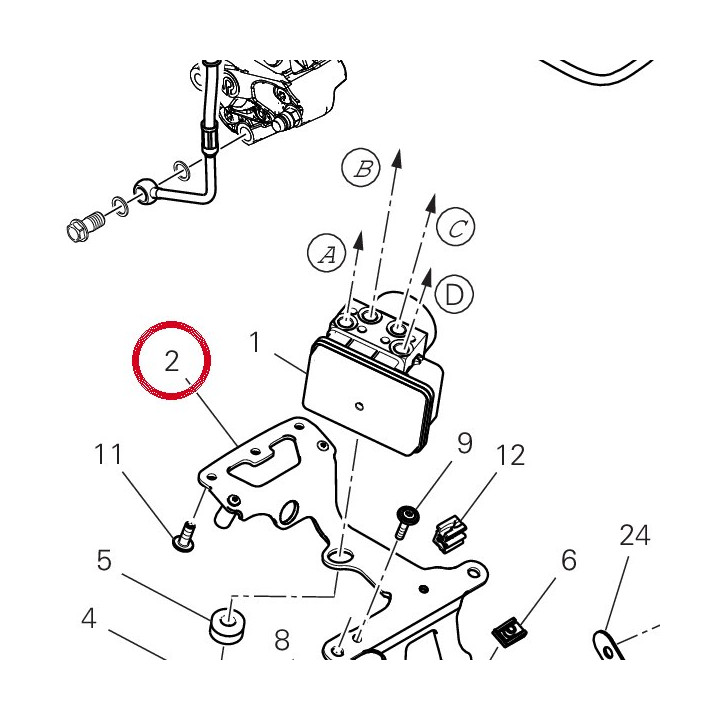 Support centrale cdi — réf. 8302P412B | Ducati Store