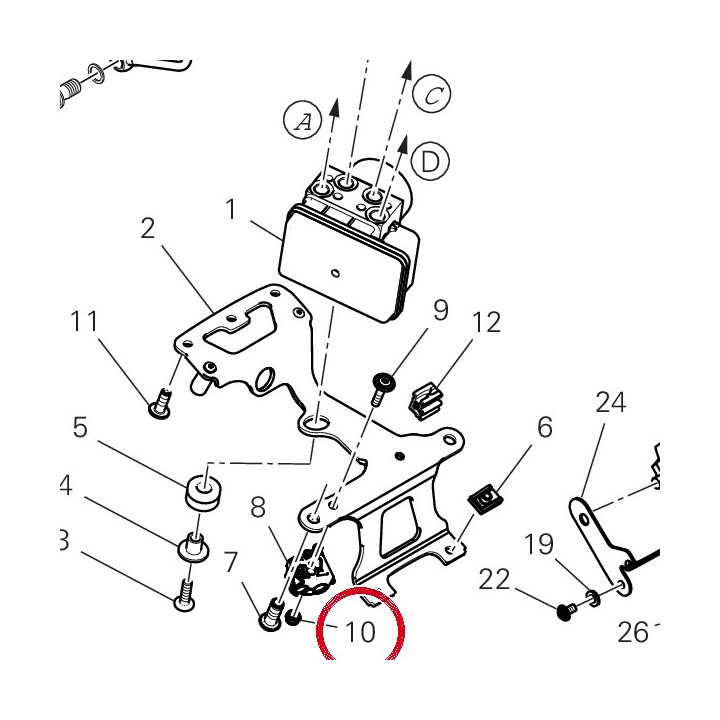 Écrou autobloquant 74941501A — réf. 74941501A | Ducati Store