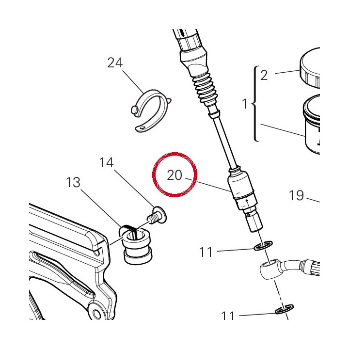 Interrupteur stop arrière — réf. 53910731D | Ducati Store