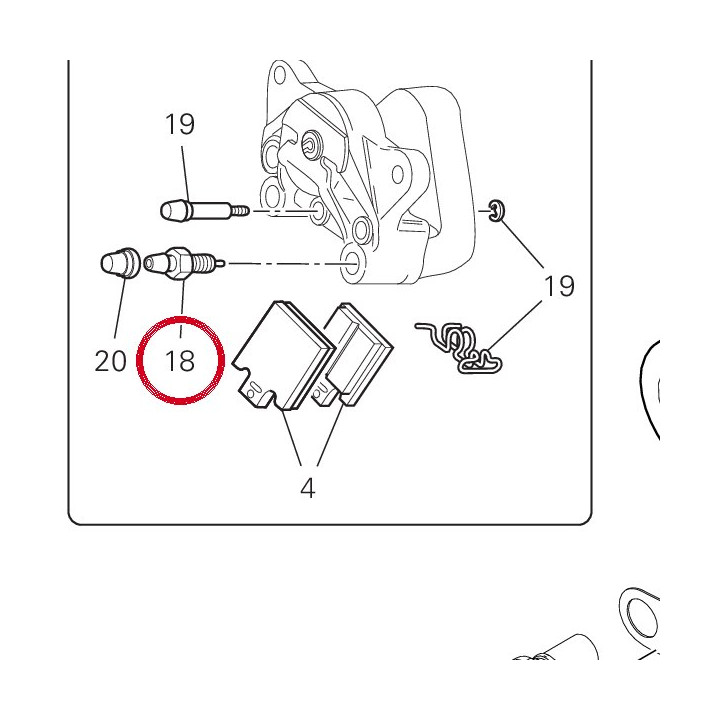Vis pour vidange étrier — réf. 63140161A | Ducati Store