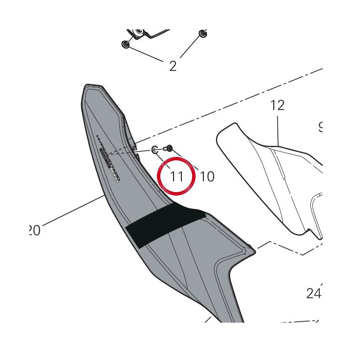 Entretoise 71611441B — réf. 71611441B | Ducati Store