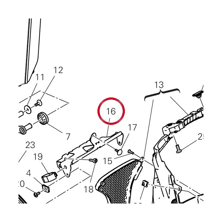 Bride supérieur 8301P861AA — réf. 8301P861AA | Ducati Store
