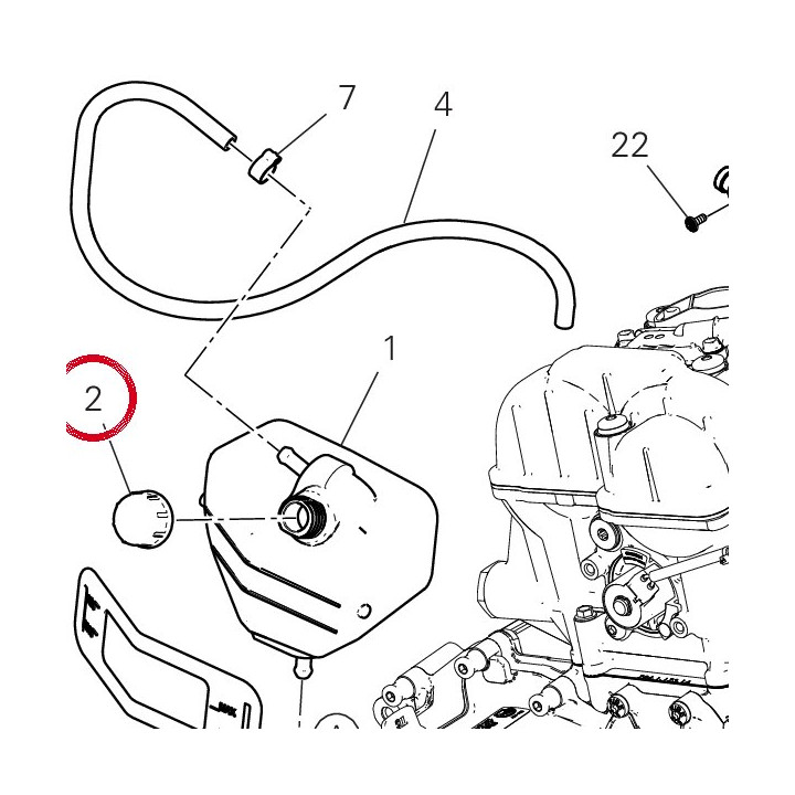 Bouchon vase D'Expansion — réf. 89310143A | Ducati Store