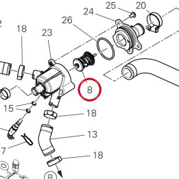 Thermostate 55340101A — réf. 55340101A | Ducati Store