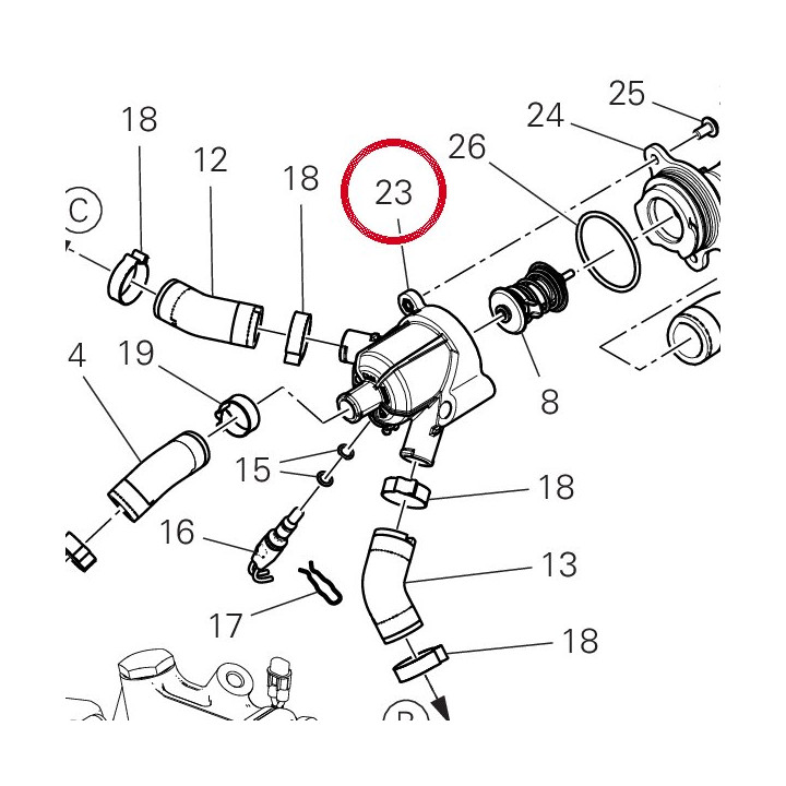 Corps distributeur 61610231A — réf. 61610231A | Ducati Store