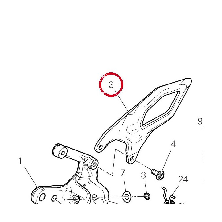 Pare-Talon avant gauche — réf. 24718331AA | Ducati Store